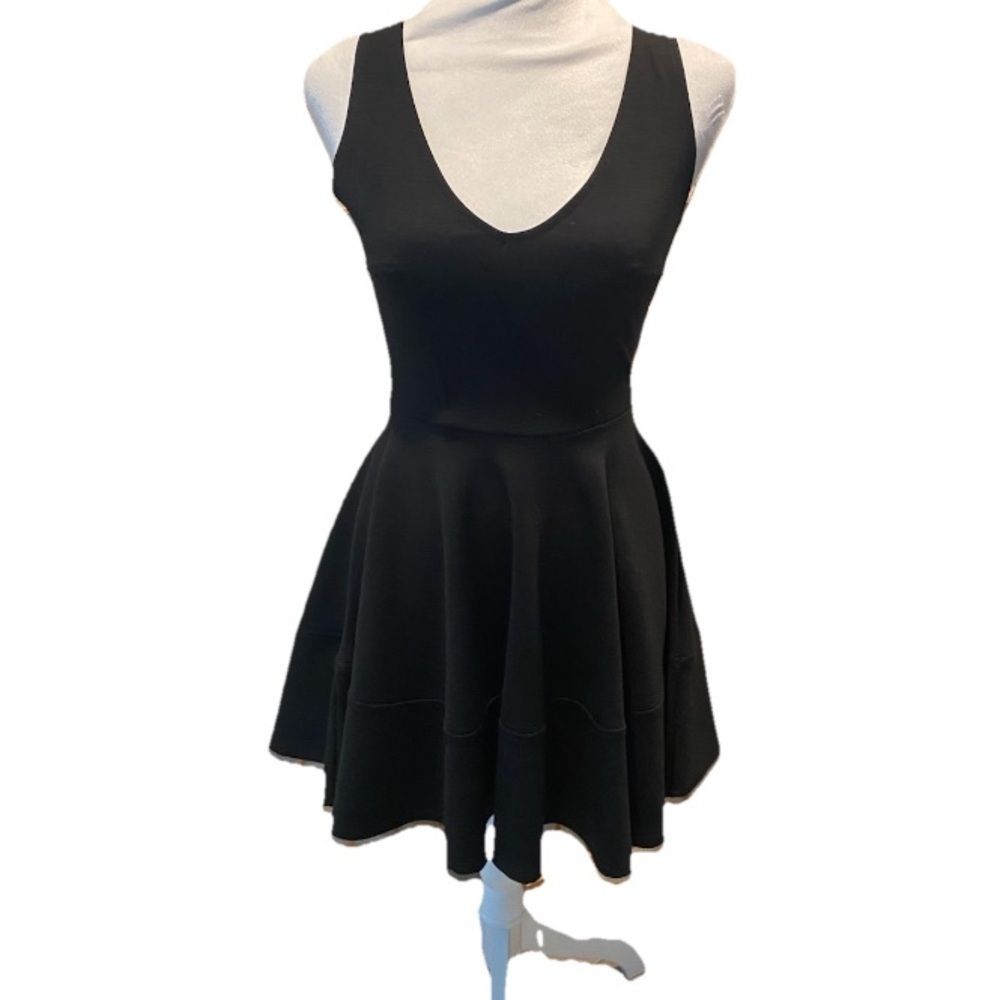 Eight Sixty Fit & Flare Skater Dress Black XS Sleeveless Tank Mini Mid